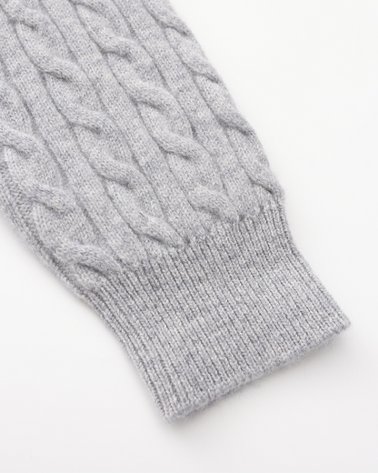 Pull demi-zip 100 % cachemire